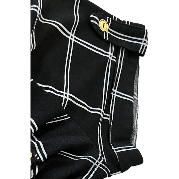 50th STREET PETITE SHORT SLEEVE BLOUSE, WOMENS, PL, BLACK & WHITE SQUARE PATTERN - Picture 7 of 10